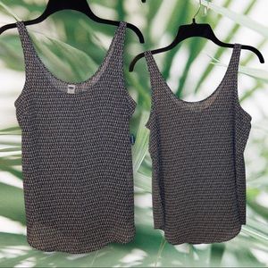 Old Navy Sheer Tank, Size Small, NWT. Black / White.